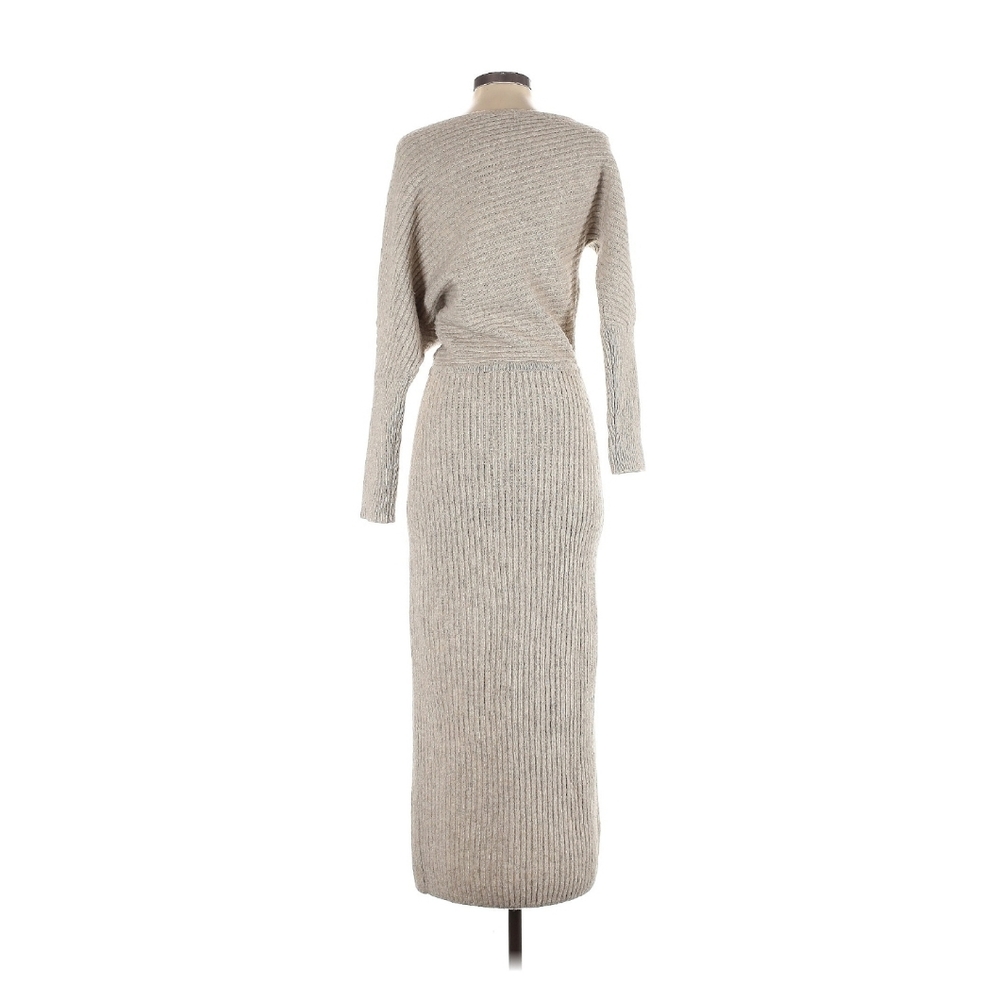 NWT BANANA REPUBLIC Colleta Soft Wool Yak Hair Midi Sweater Dress XL Side Slit - Picture 4 of 11